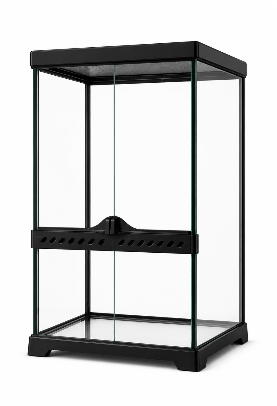ReptiQuaria Tall Glass Terrarium 30cm x 30cm x 60cm styled setup