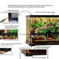 Deluxe Reptile Terrarium 45cm x 35cm x 35cm - Amazing Amazon