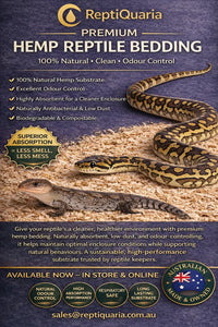 Hemp bedding in snake enclosure