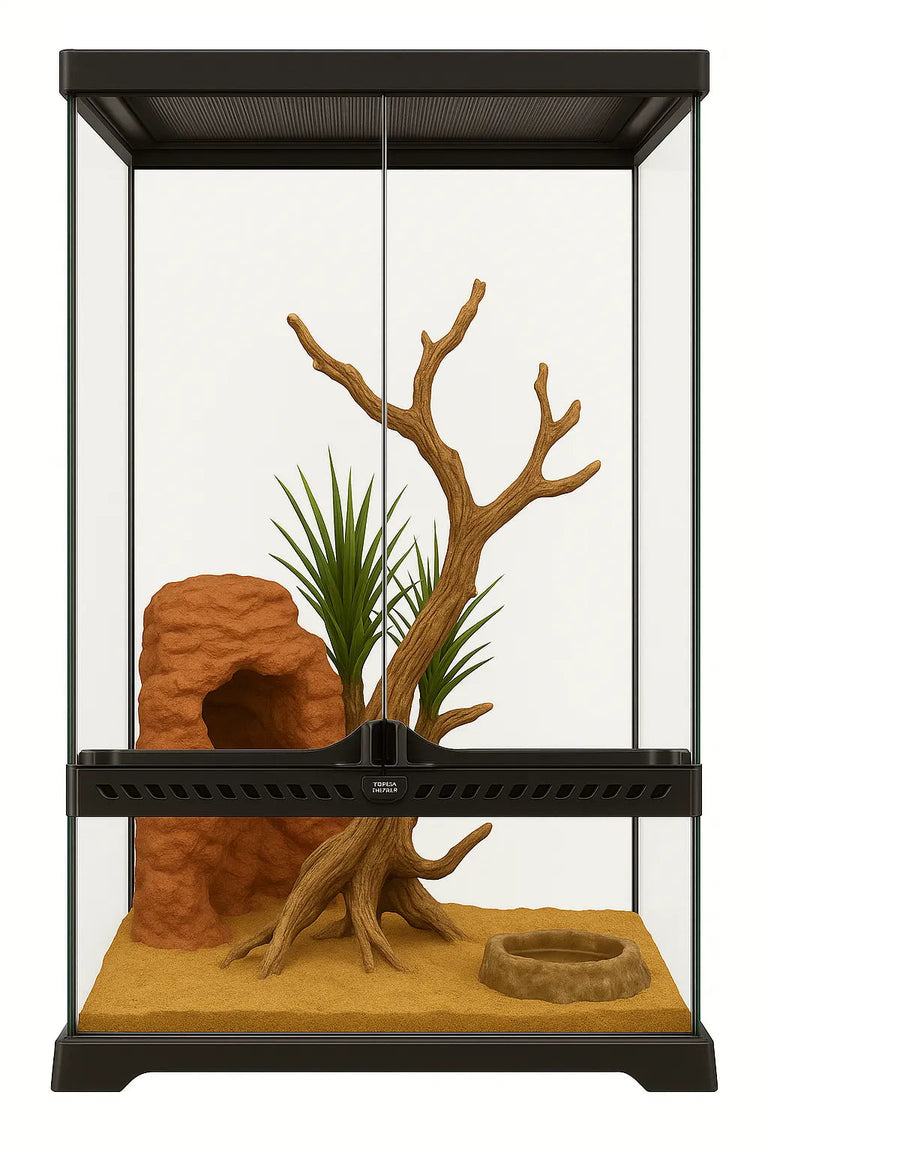 ReptiQuaria Tall Glass Reptile Terrarium 30cm x 30cm x 45cm